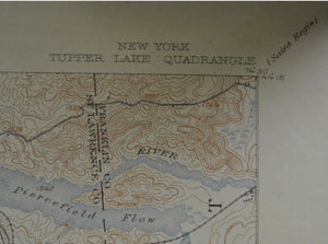 Tupper Lake New York Antique Topographic Map 1915 B
