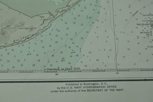 Panama Canal Nautical Chart Vintage Map 1965