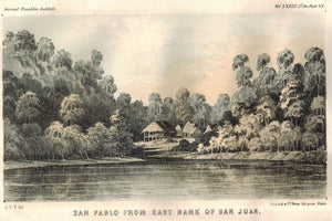 San Pablo From East Bank Of San Juan Columbia 1854 Original Antique Litho Print