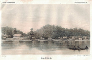 Baudó (Baudo) View on Atrato River Columbia 1854 Antique Litho Print