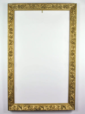 Antique Carved Wood Gold Gilt European Style Frame with Baroque Accents 28x44