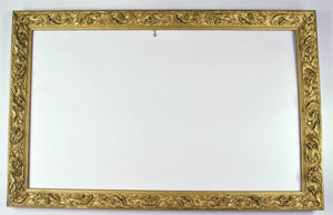 Antique Carved Wood Gold Gilt European Style Frame with Baroque Accents 28x44