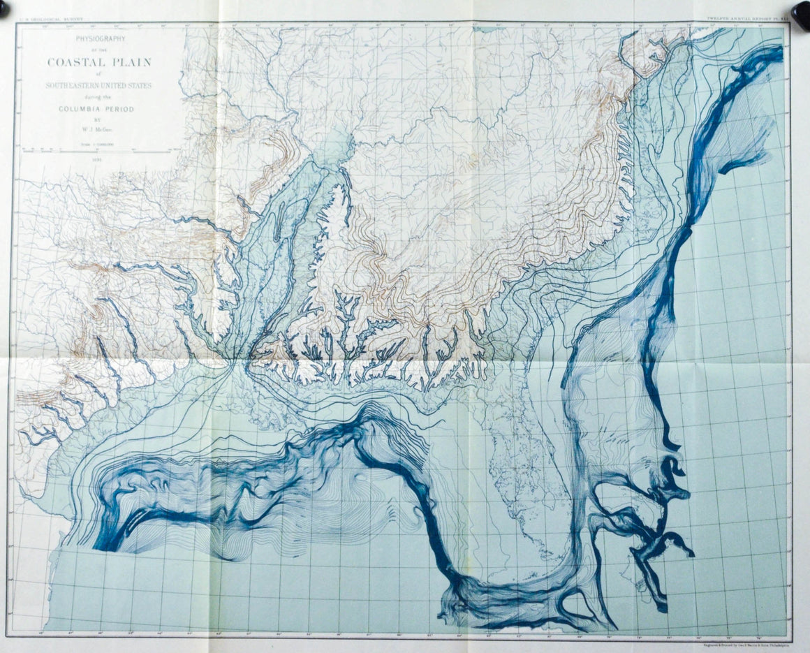 1891 Coastal Plain of Southern United States - J W Powell