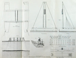 Pile Driver Bridge Building Engineering US Army Antique Print 1869