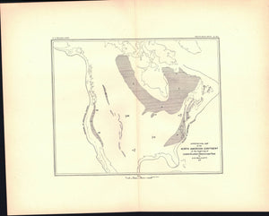1891 North American Continent beginning of Lower Silurian (Ordovician) Time - J W Powell