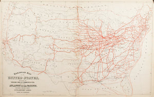 1881 Railroad Map of the United States - S Mitchell Jr