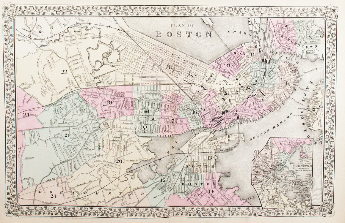 1881 Plan of Boston - S Mitchell Jr