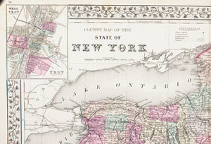 1881 County Map of the State of New York - S Mitchell Jr