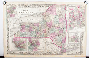 1881 County Map of the State of New York - S Mitchell Jr