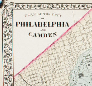 1881 Plans of the City of Philadelphia and Camden - S Mitchell Jr