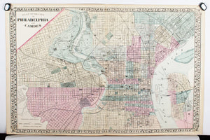1881 Plans of the City of Philadelphia and Camden - S Mitchell Jr