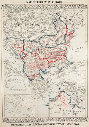 1881 Map of Turkey in Europe - S Mitchell Jr