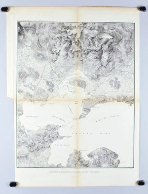 Defenses Of The Harbor And Naval Depot at Toulon Battle Plan 1860 Print