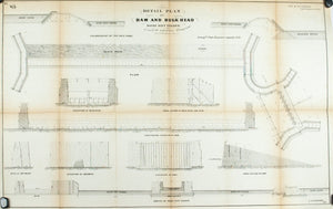 1860 Plan G - Detail Plan of Dam and Bulk Head - Van R Richmond 