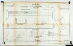 1860 Plan G - Detail Plan of Dam and Bulk Head - Van R Richmond