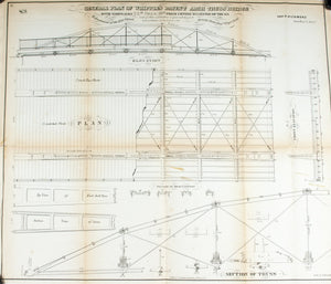 1860 Plan D - Whipple's Arch Truss Bridge 72 ft span - Van R Richmond 