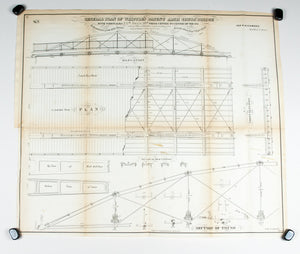 1860 Plan D - Whipple's Arch Truss Bridge 72 ft span - Van R Richmond