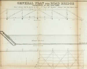 1860 Plan B - General Plan for Road Bridge Erie Canal Enlargement - Van R Richmond