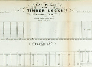 1860 Plan A - General Plans for Timber Locks Chemung Canal