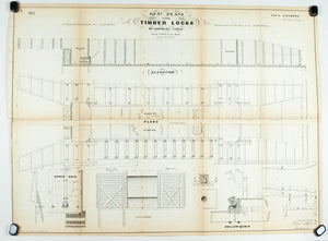 1860 Plan A - General Plans for Timber Locks Chemung Canal