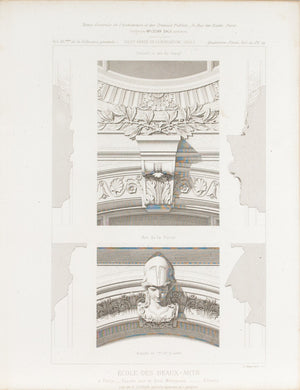 Arch Gate Architectural Design with Face Sculpture 1883 Architecture Print