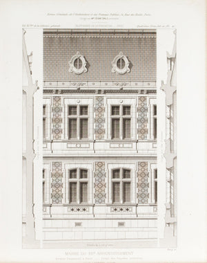 Paris Town Hall Building Facade Windows Dormer Elements 1883 Architecture Print
