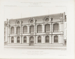Architectural Facade Elements Paris School of Fine Arts 1883 Architecture Print