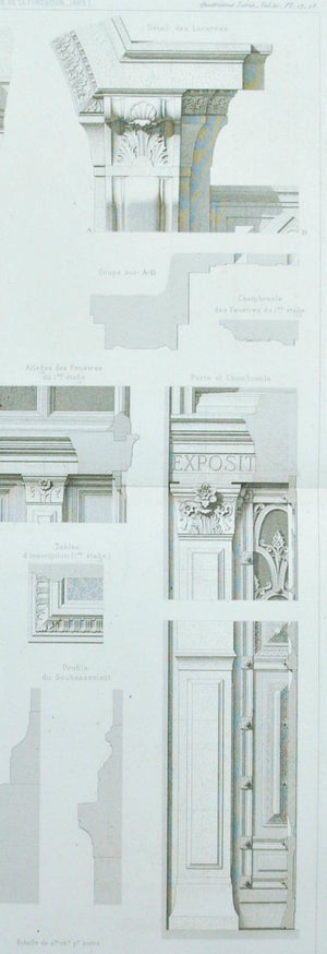 Pillars Columns Skylights Windows of Art Building 1883 Architecture Print