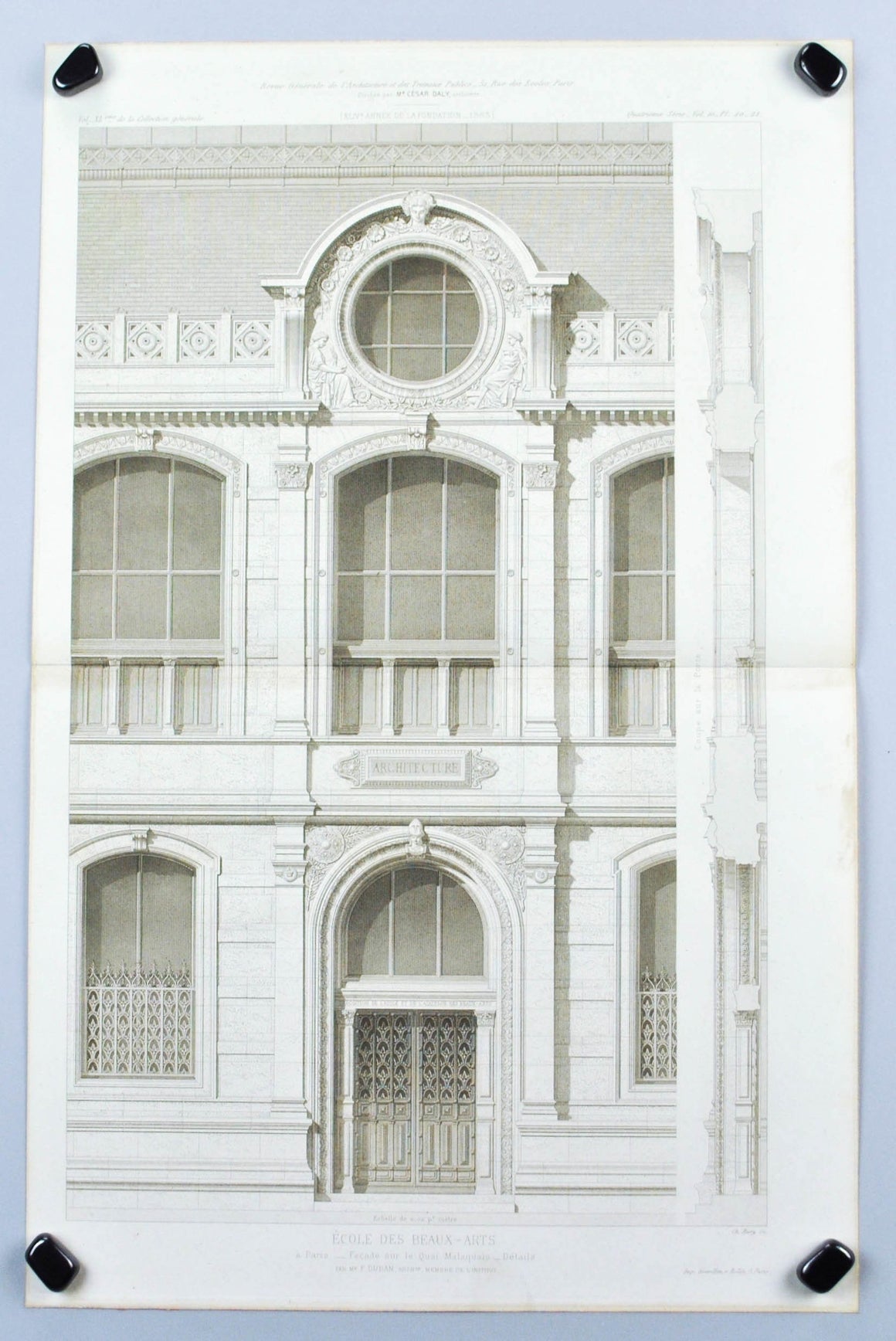 Parisian School of Fine Arts Entry Gate 1883 Architecture Print