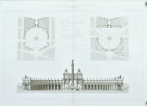Architectural Plan for Victor Emmanuel II Monument 1883 Architecture Print