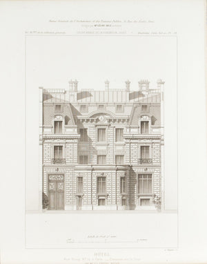 Paris Hotel De Prony Architectural Elements 1883 Architecture Print
