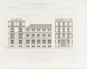 Publishing Company at Boulevard Saint-Michel in Paris 1883 Architecture Print