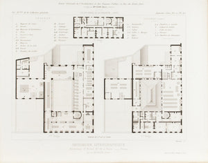 Building Plans for Saint-Michel Boulevard Publishing Co. 1883 Architecture Print