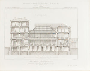 Building Design Saint-Michel Boulevard Publishing Co. 1883 Architecture Print