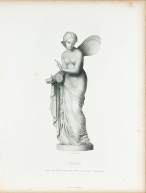 Nude Psyche Fairies Fairy Girl Magical Woman c. 1880 Engraved Art Print