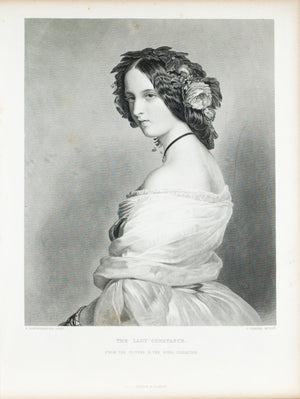 The Lady Constance Beautiful Victorian Lady c. 1880 Engraved Art Print