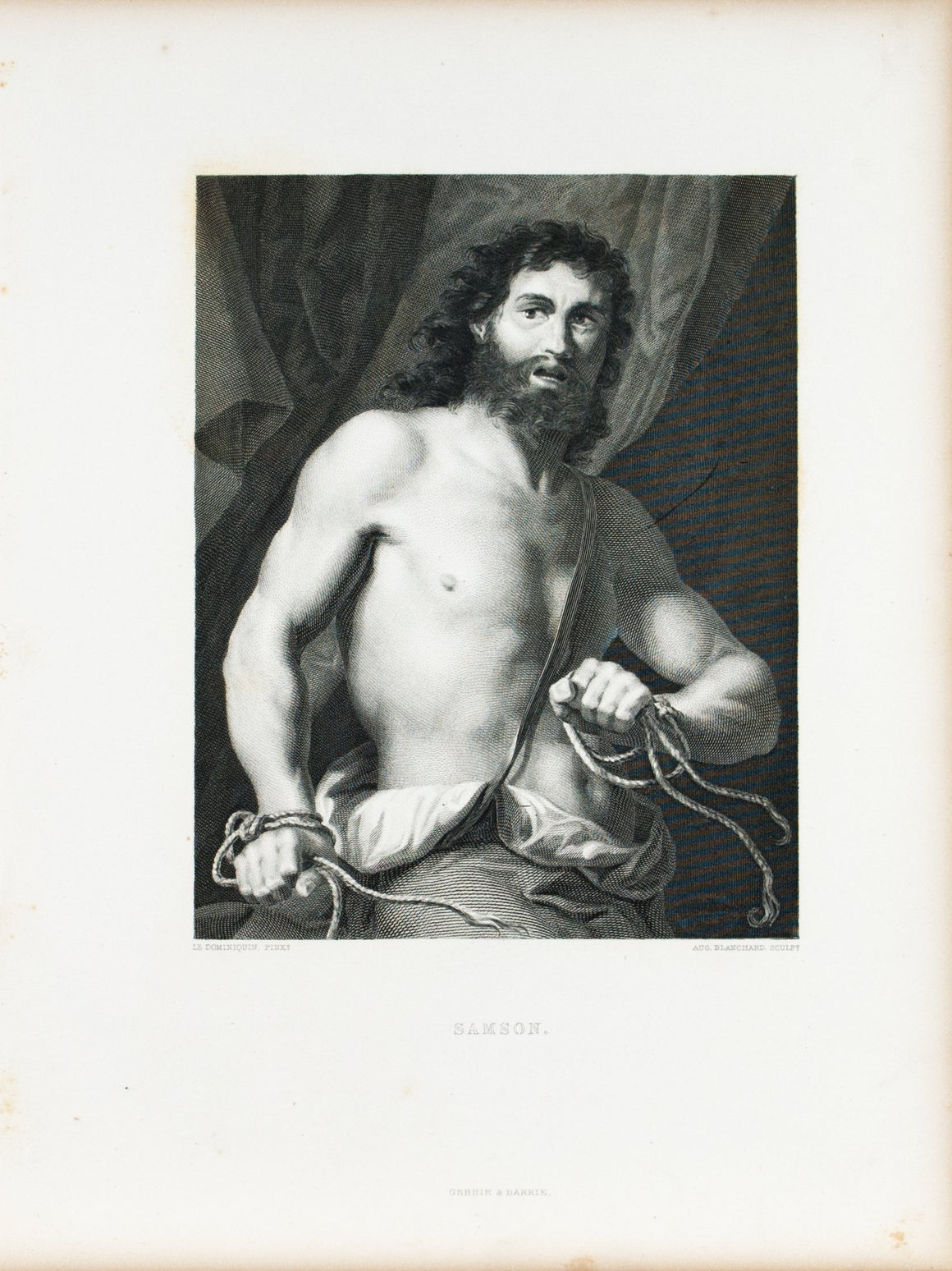 Samson c.1880 Engraved Art Print