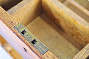 Vintage Pine Wood Shop Till Cash Register with Drawer and Working Bell
