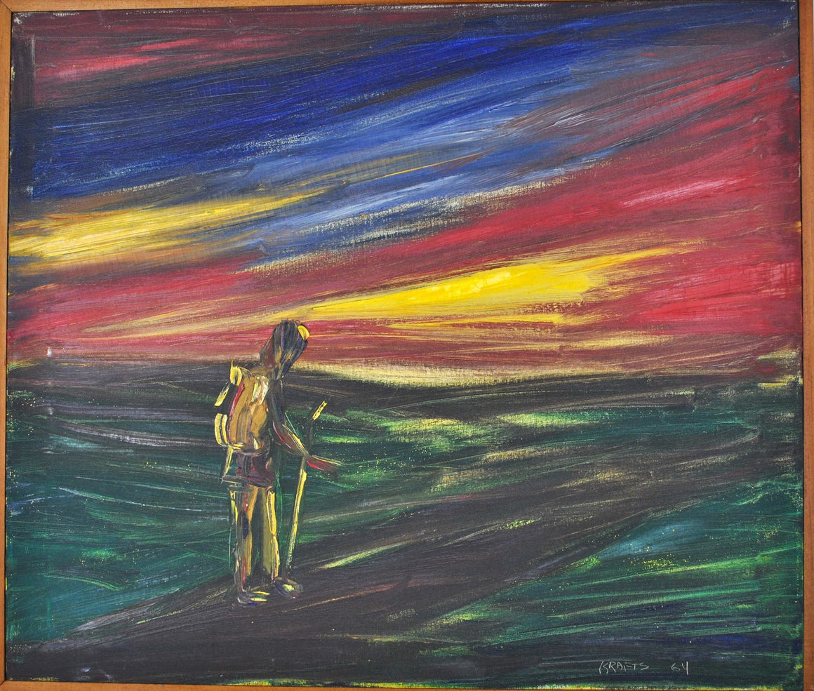 Krafts - Sunset Walk - Signed Oil Painting - 1964