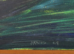 Krafts - Sunset Walk - Signed Oil Painting - 1964