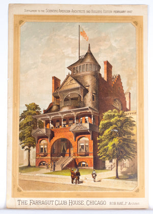 1887 The Farragut Club House Chicago - Scientific American