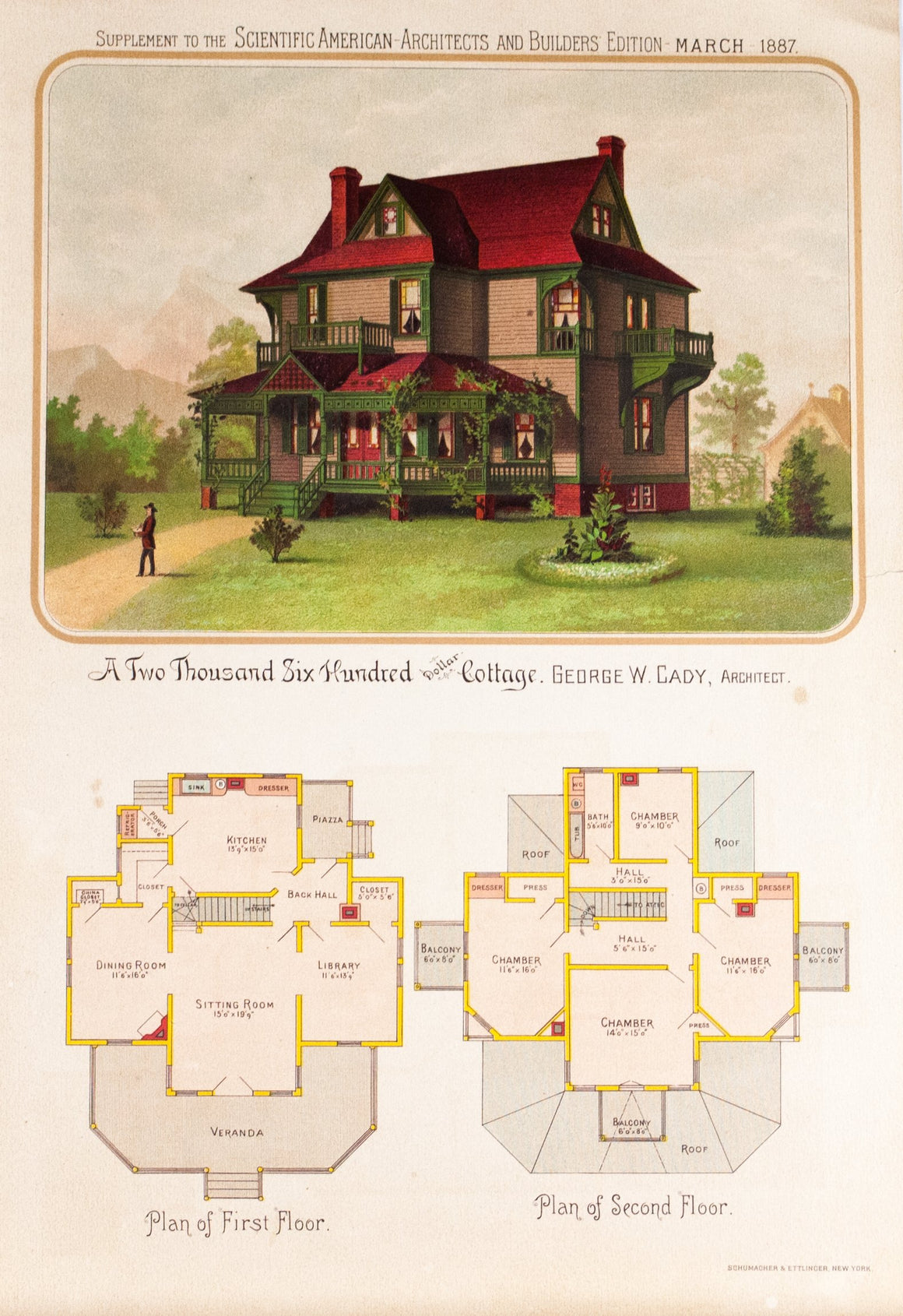 1887 Cottage by Architect George W. Cady - Scientific American 