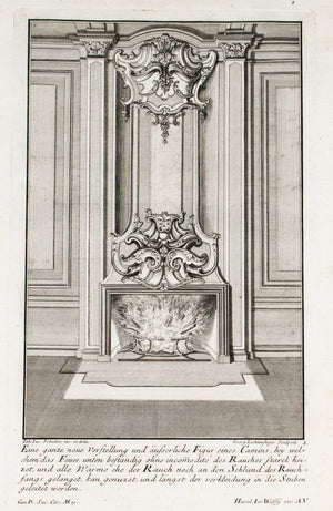 1735 Plate 1 - Outward Fireplace - Schublers 
