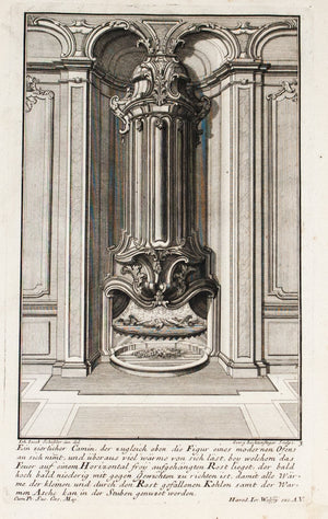 1735 Plate 3 - Column Fireplace - Schublers 