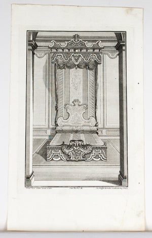 1735 Plate 1 - Ornate Bed - Schublers