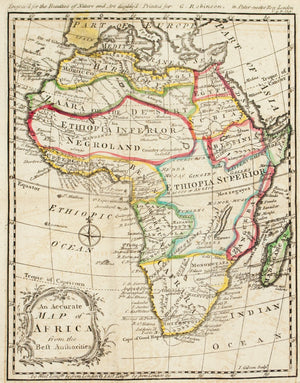 1774 An Accurate Map of Africa from the Best Authorities - J Gibson