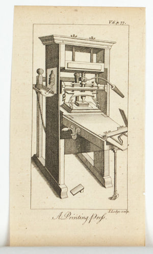 1774 A Printing Press - J Lodge