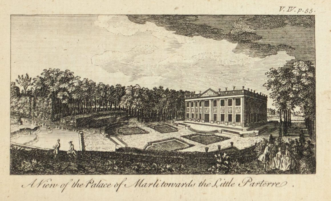 1774 Palace of Marlitonards the Little Parterre - Rigaud 