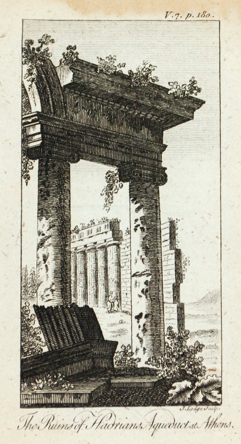 1774 Hadrian's Aqueduct at Athens - J Lodge 