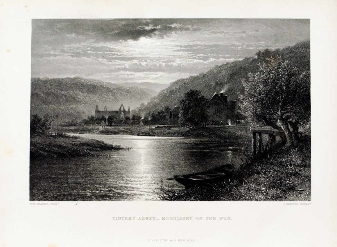 1875 Tintern Abbey, Moonlight on the Wye - Leader 